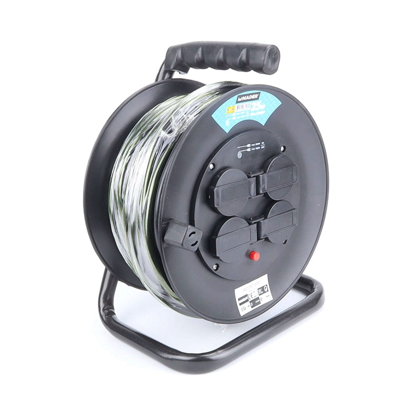 Prolongador Eléctrico Enrollacable 25 m 3G×1,5 mm MADER Home Tools
