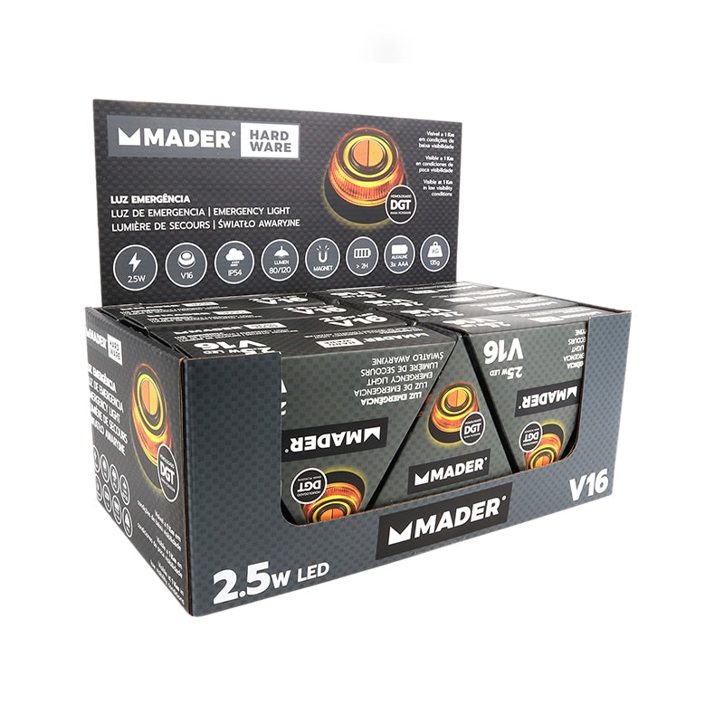 Luz de Emergencia 2,5 W LED V16 MADER Hardware