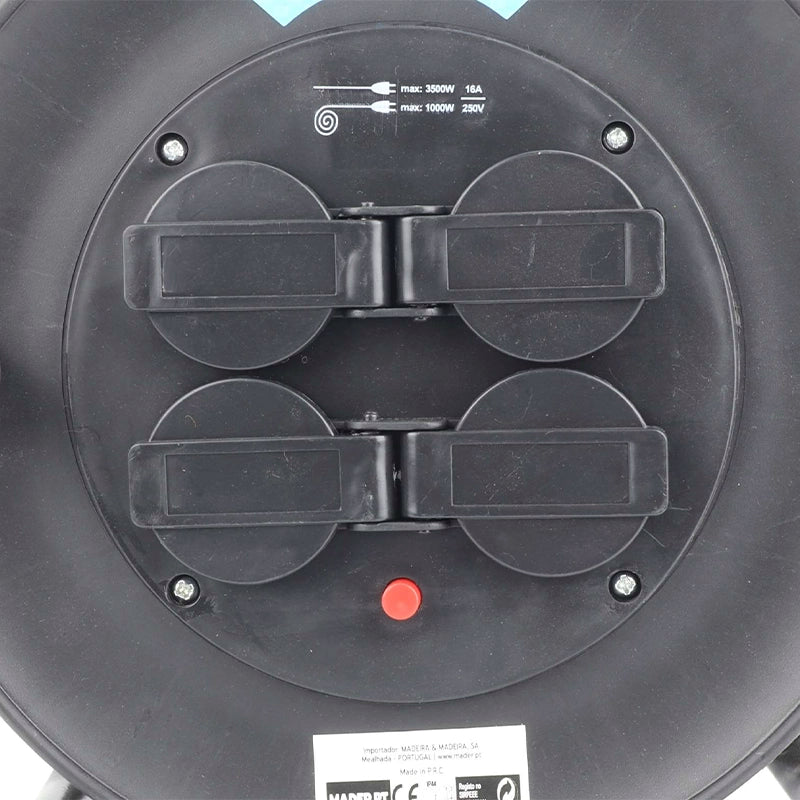 Prolongador Eléctrico Enrollacable 25 m 3G×1,5 mm MADER Home Tools