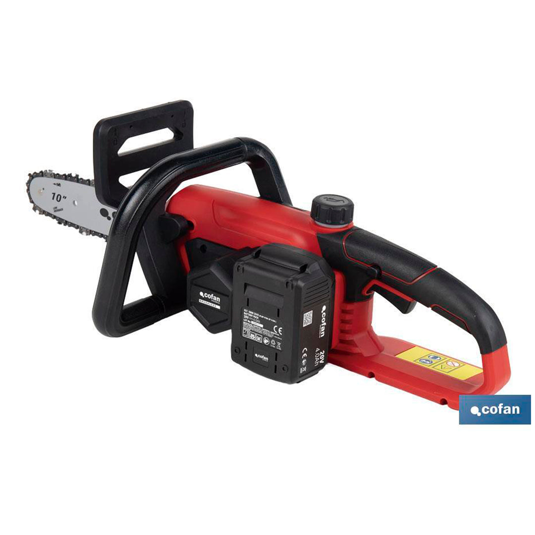 Motosierra eléctrica a batería + 1 batería de 20V 4Ah (245MM) COFAN