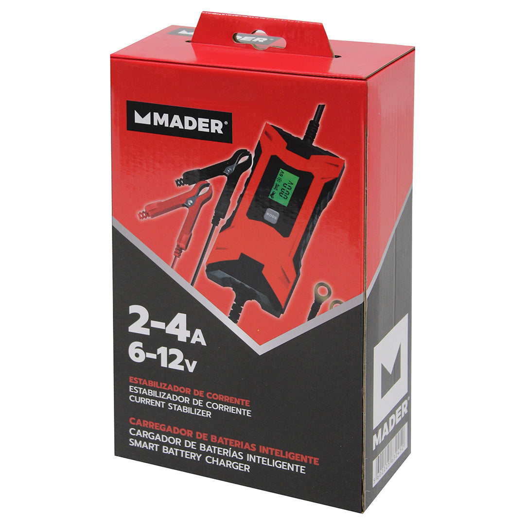 Cargador de Baterías Inteligente 4A - 6-12V | MADER