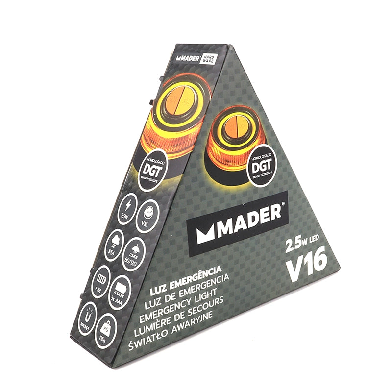 Luz de Emergencia 2,5 W LED V16 MADER Hardware