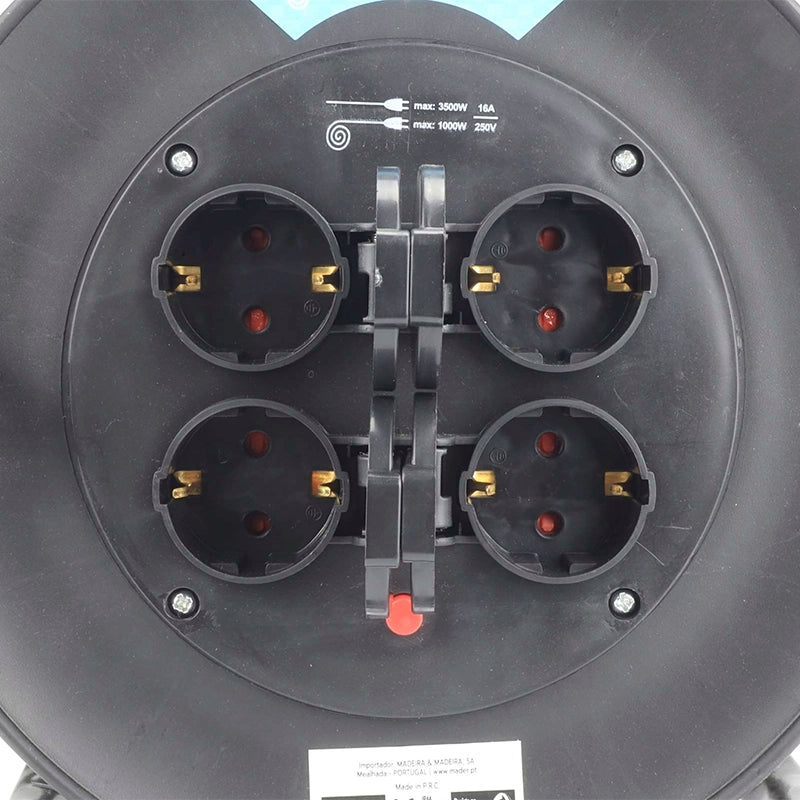 Prolongador Eléctrico Enrollacable 25 m 3G×1,5 mm MADER Home Tools