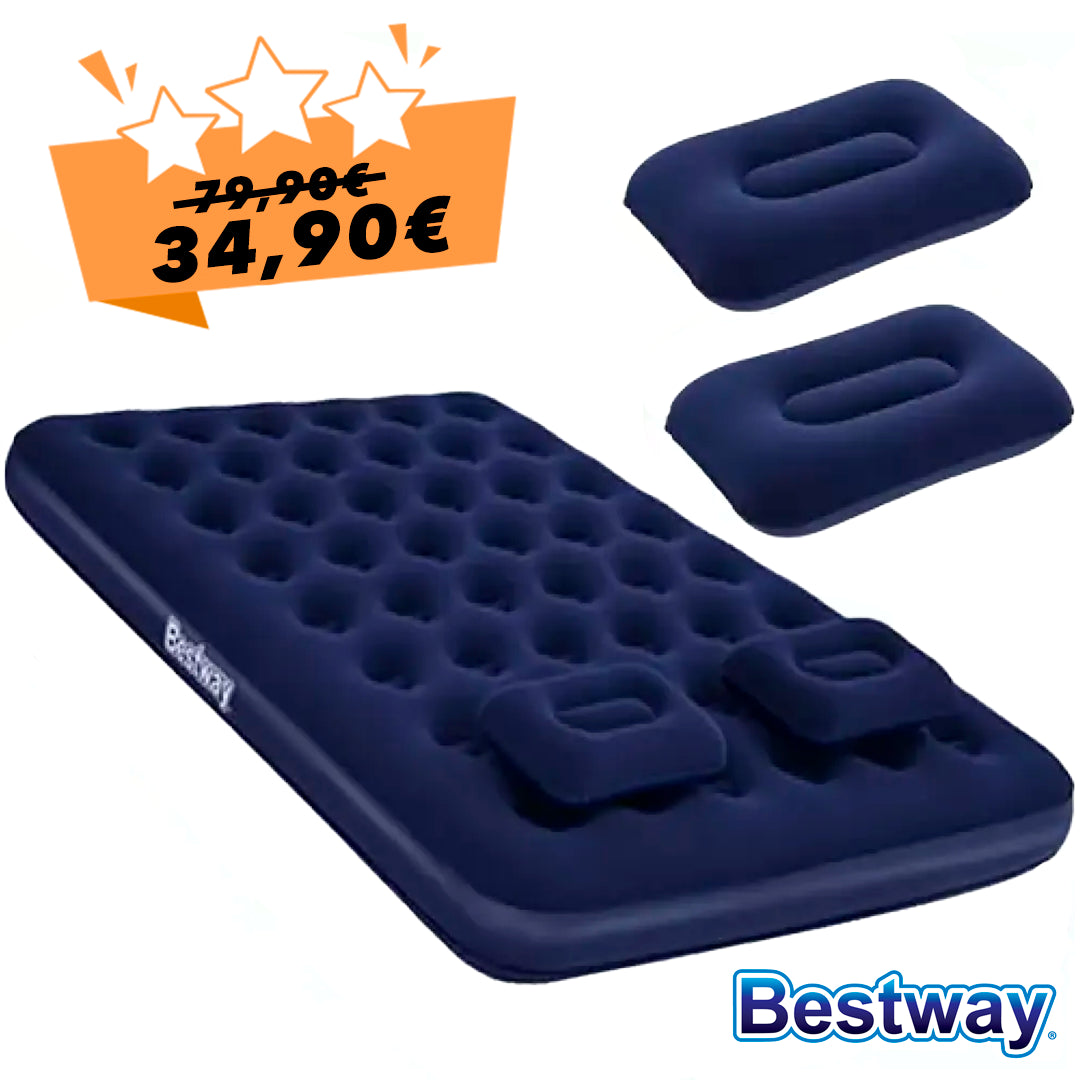 Cama hinchable + cojines para 2 personas | BESTWAY