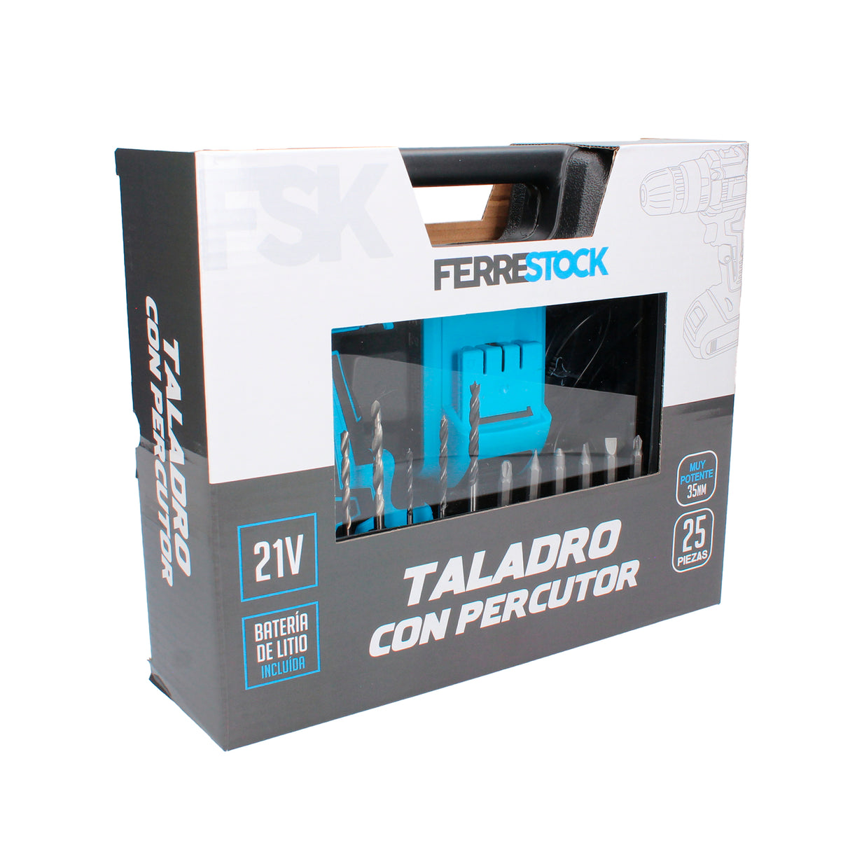 Taladro Percutor + Maletín 25 Pcs | FERRESTOCK