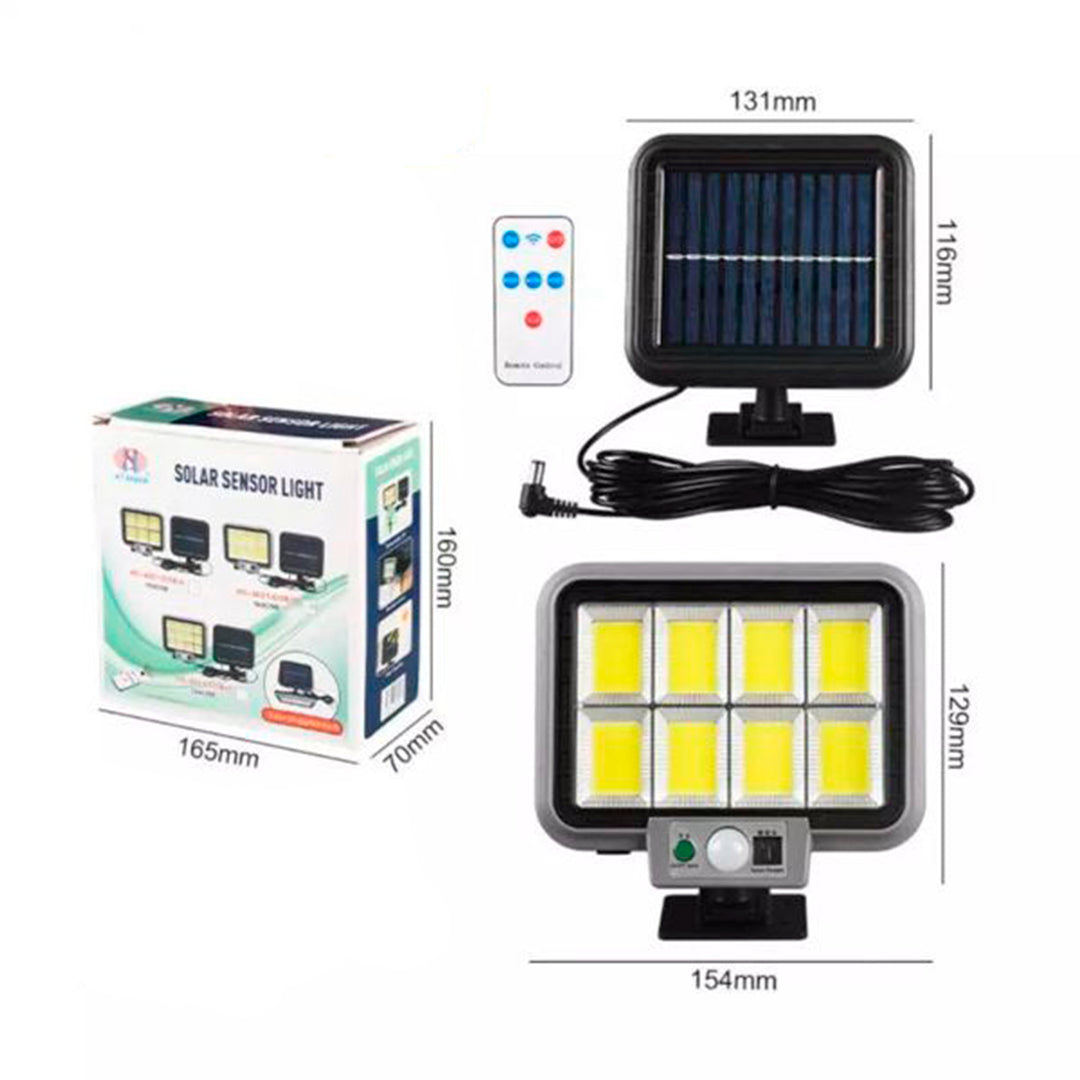 Foco led con placa solar y sensor de movimiento