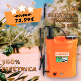 Mochila de Fumigar eléctrica 16L 2EN1 Batería Litio- MADER®