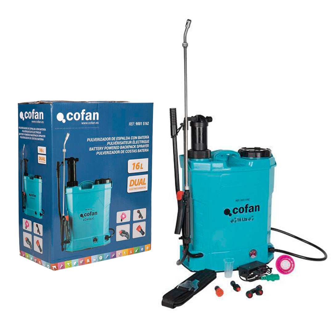 Pulverizador de Fumigar eléctrico 16L 2EN1 batería LITIO- COFAN®