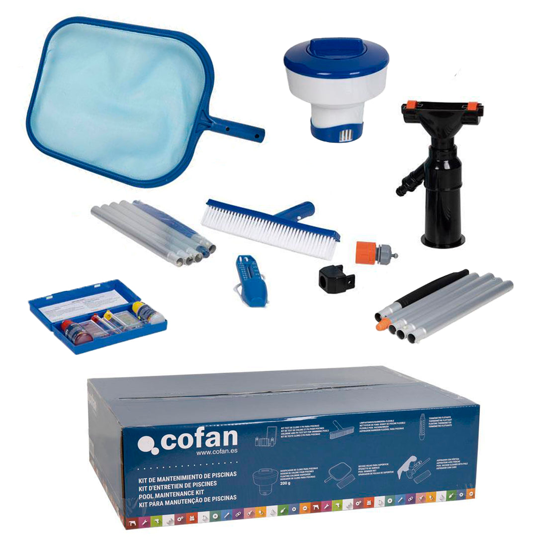 Kit de mantenimiento y limpieza para piscinas COFAN