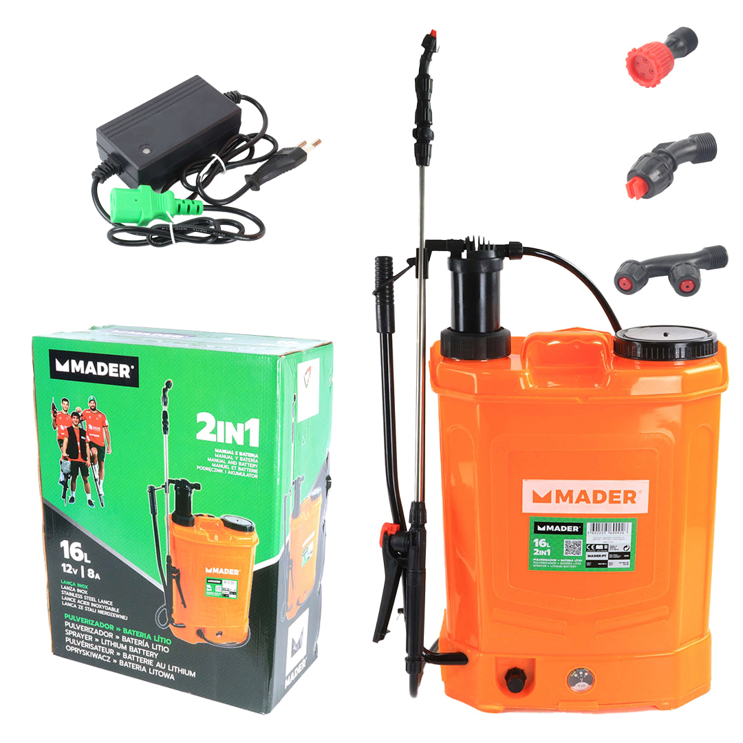 Mochila de Fumigar electrica 16L 2EN1 Bateria Litio MADER Trassierra Tools