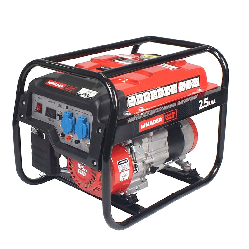 Generador eléctrico Monofásico de Gasolina 2500W | MADER