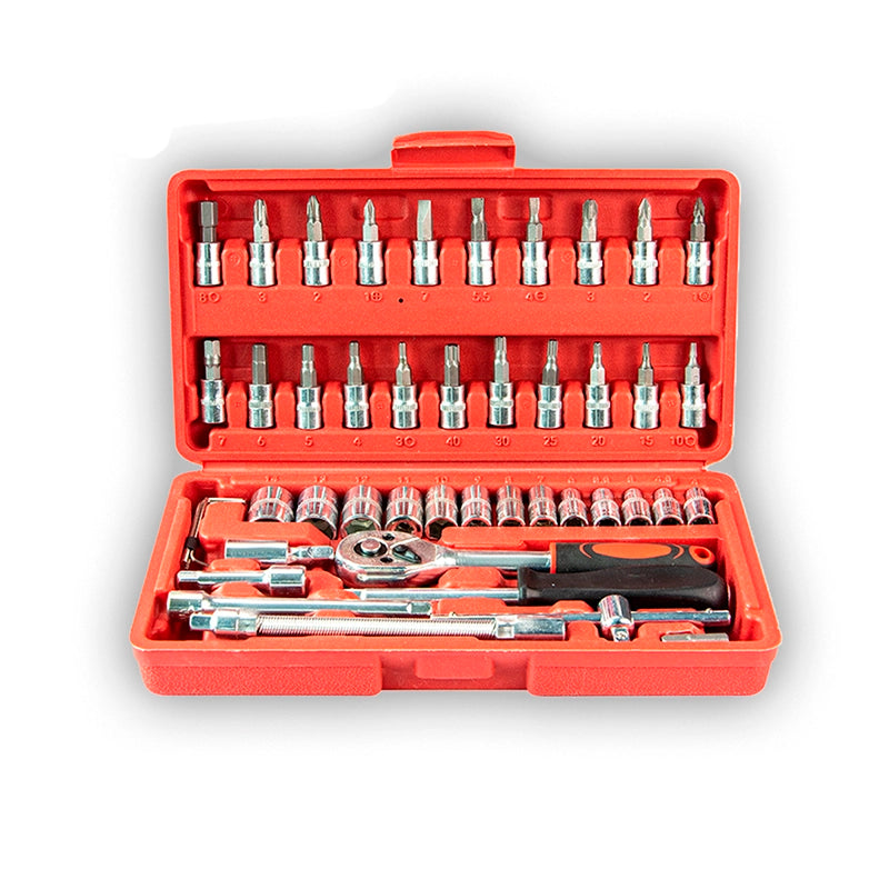 Maletín de herramienta de 46 piezas  1/4"