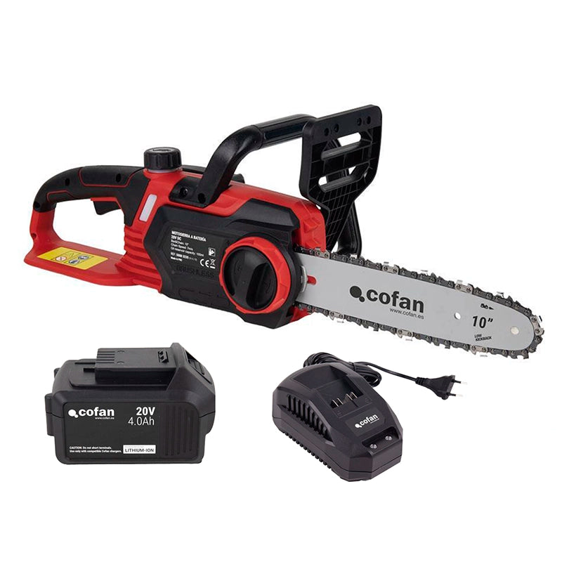 Motosierra eléctrica a batería + 1 batería de 20V 4Ah (245MM) COFAN