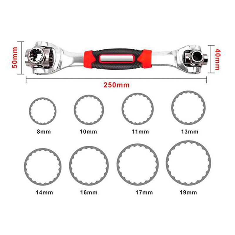 Llave de tubo 8 en 1